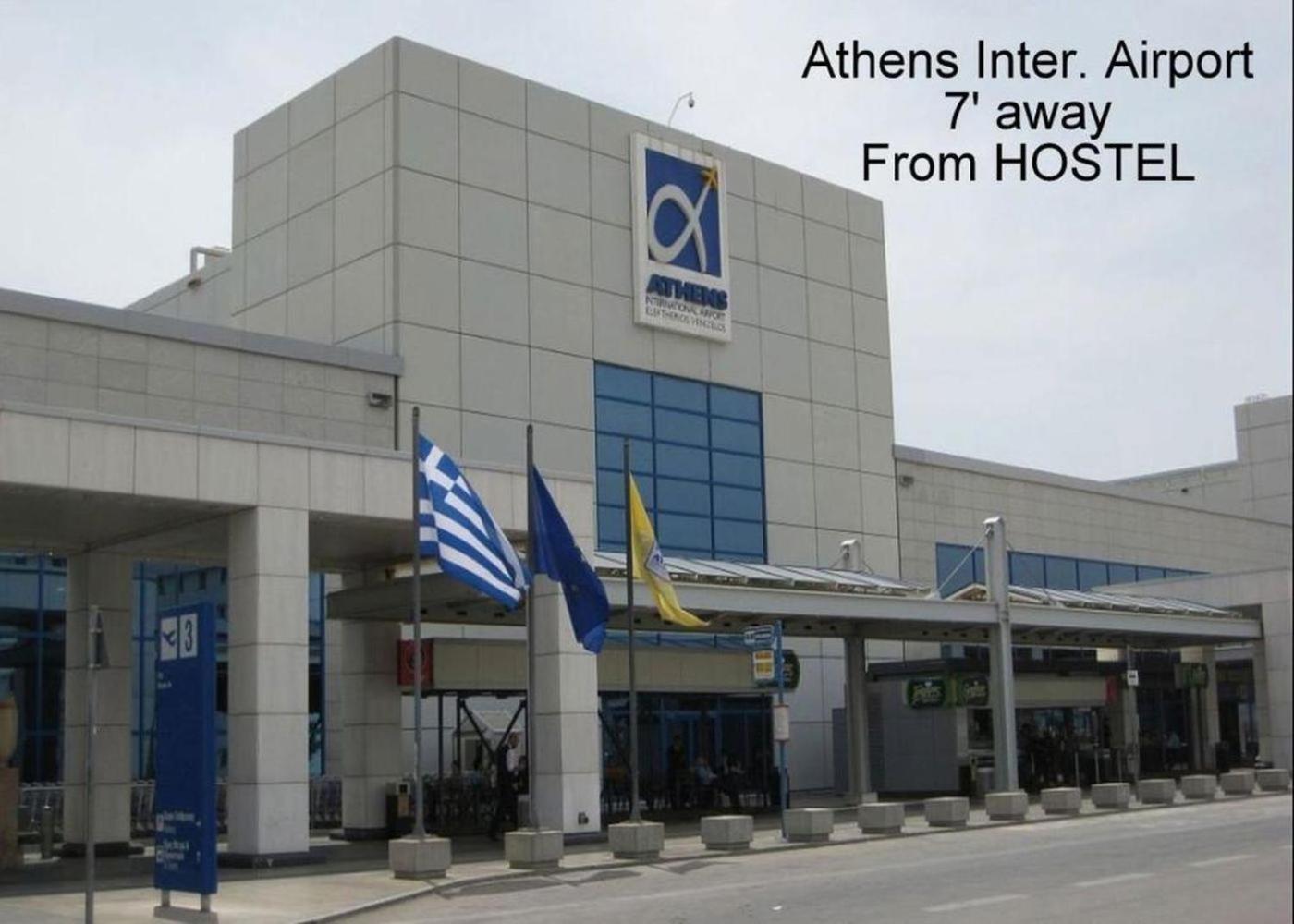 Athens 24-Hours Hostel #Athensairport #Latecheck-In #Privatetransportservice #Groups #Downtown Markópulo Kültér fotó